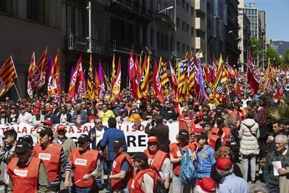 Manifestació del Primer de Maig a Barcelona.