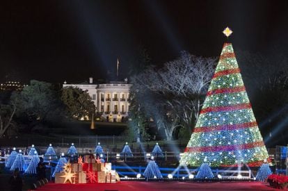 Árbol navideño de la Casa Blanca en Washington DC (EE.UU.).