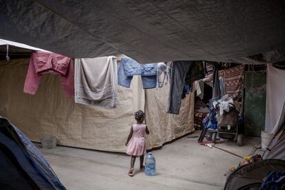 Una niña migrante haitiana en un refugio de Tijuana, el 7 de agosto de 2022.