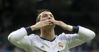 Ronaldo celebra su gol al Levante.