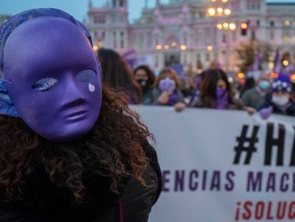 Manifestación contra la violencia de género en Madrid, en noviembre de 2021.