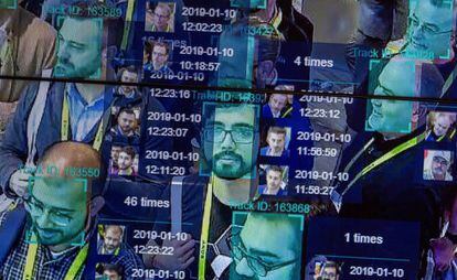 Una muestra del funcionamiento de la técnica de reconocimiento facial durante la exhibición de Horizon Robotics en Las Vegas en enero pasado.