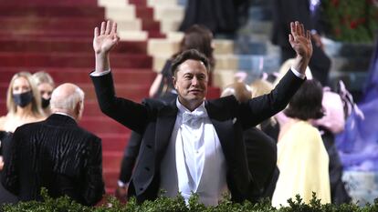 Elon Musk, a su llegada a la Gala MET de Nueva York esta semana.