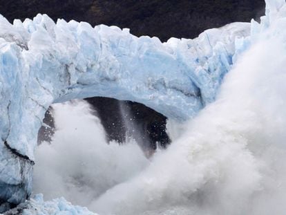 Rotura del glaciar Perito Moreno