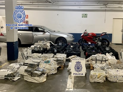 La cocaína incautada por la Policía Nacional en un garaje del centro de la ciudad de Huelva