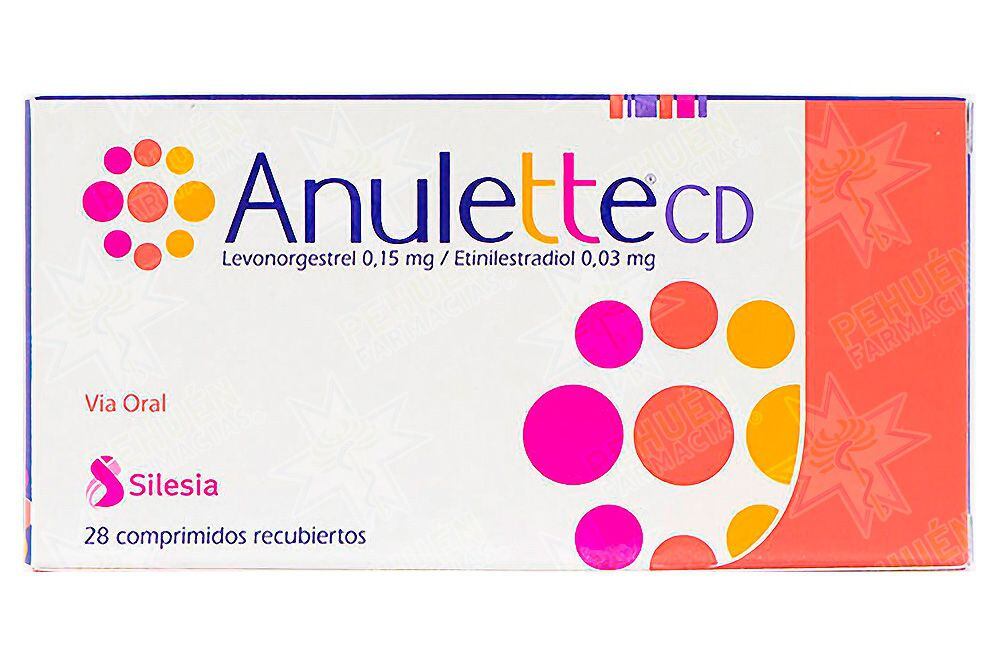 El empaque de Anulette CD, uno de los anticonceptivos defectuosos entregados por el Instituto de Salud Pública (ISP).