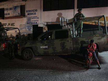 Militares en las calles de Chilpancingo (Guerrero).