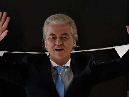 Geert Wilders, líder del Partido de la Libertad (PVV), este jueves 23 de noviembre, en La Haya.