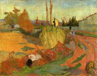 'Landscape in Arles', de Gauguin (1888).