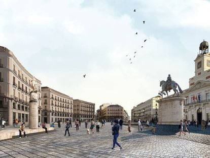 Imagen del proyecto de reforma de la Puerta del Sol de los arquitectos José Ignacio Linazasoro y Ricardo Sánchez.