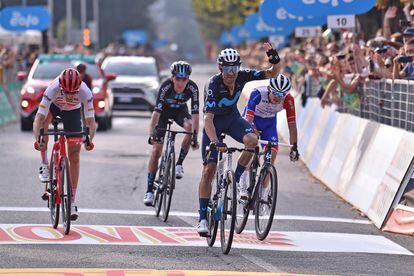 Valverde dice adiós al cruzar la última meta de su carrera y terminar sexto en Lombardía.