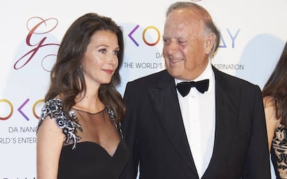 Carlos Falco y Esther Doña en un evento el pasado mes de abril en Madrid.