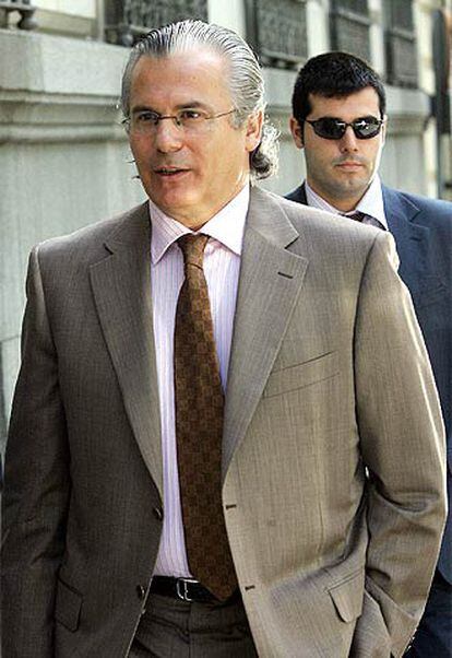 El juez Baltasar Garzón, a la salida de la Audiencia Nacional.