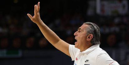 El entrenador de la selección nacional de baloncesto, Sergio Scariolo.