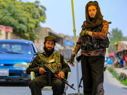 Control talibán en una calle de Kabul, el 18 de agosto.