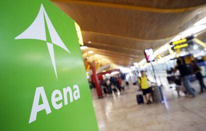 El aeropuerto de barajas, en Madrid, de la red de AENA.