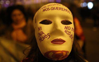 Manifestación contra la violencia machista, en marzo pasado en Madrid.