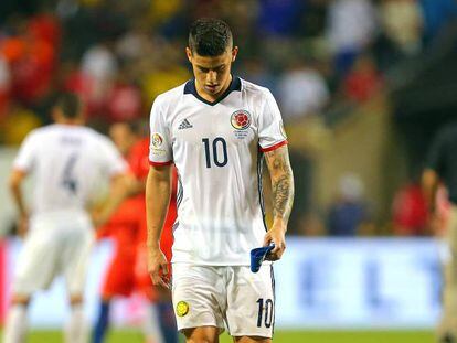 James, al finalizar el partido entre Colombia y Chile.