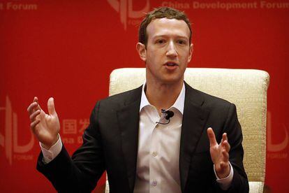 Mark Zuckerberg, en una conferencia en Pek&iacute;n en marzo.
