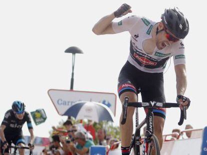 Tom Dumoulin durante una victoria en la Vuelta