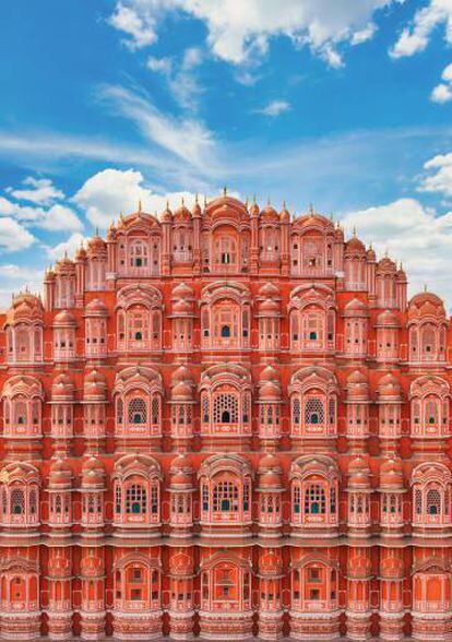 El Hawa Mahal, uno de los palacios de la ciudad de Jaipur.