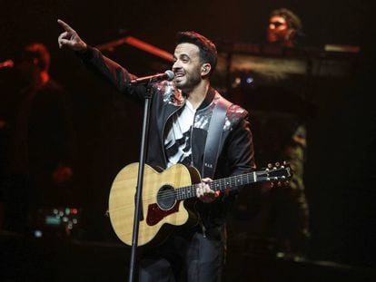 Luis Fonsi, ayer domingo en el Teatro Real.