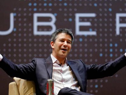 Travis Kalanick, en una intervenci&oacute;n en Mumbai (India) en enero de 2016. 