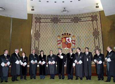 Los miembros del pleno del Tribunal Constitucional.