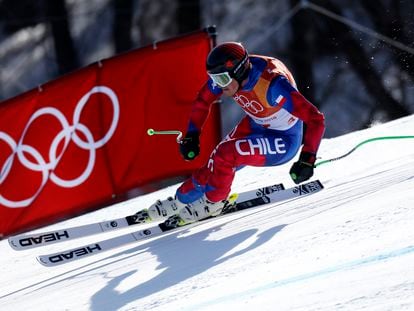 El esquiador chileno Henrik Von Appen, durante las Olimpiadas de invierno de 2018, en Pyeongchang (Corea del Sur).