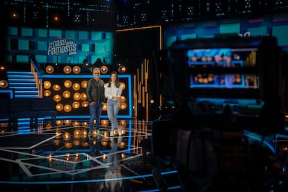 Paly Alonso y Kirén Miret en el foro de grabación de las galas de 'La Casa de los Famosos México', el pasado 21 de julio.