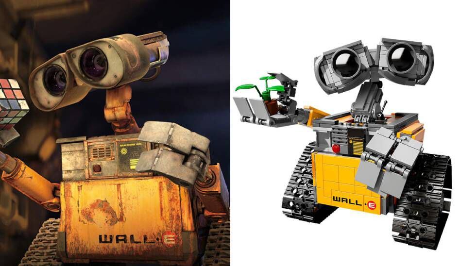 El Lego de Wall·E -a la derecha de la imagen- fue diseñado por Angus MacLane, director de animación de los estudios Pixar.