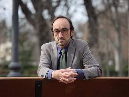 Agustín Fernández Mallo, en febrero en la presentación de 'El libro de todos los amores'.
