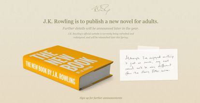 Imagen de la web oficial de J. K. Rowling.