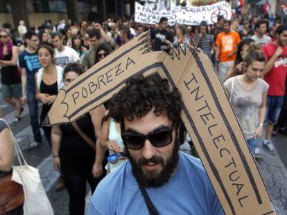 Participantes en la manifestaci&oacute;n en Valencia. 