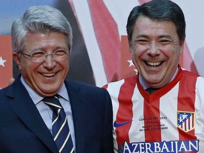 El presidente del Atlético de Madrid, Enrique Cerezo, y el expresidente de la Comunidad de Madrid, Ignacio González, imputados por el caso del ático.