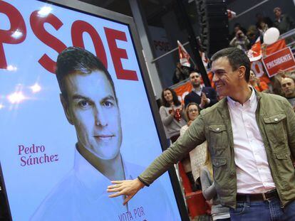 Pedro Sánchez en el acto de inicio de campaña de las elecciones generales.