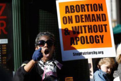 Manifestación por el derecho al aborto en San Francisco.