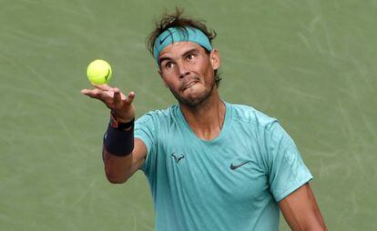 Rafa Nadal, en un partido en Montreal.