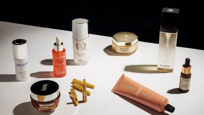 Productos de belleza para hidratar y reafirmar.