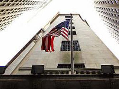 Vista del edificio de la Bolsa de Nueva York.