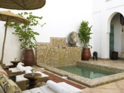 El sofisticado hamman, baño árabe, del Riad Dyor.