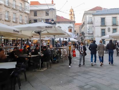 Ambiente navideño en las calles de Vigo, el pasado 12 de diciembre.