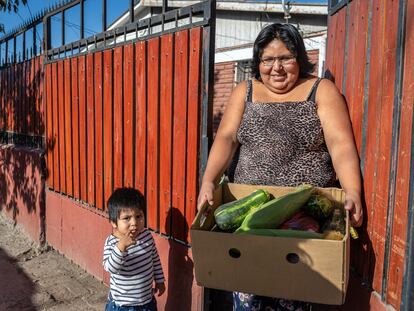 El hijo menor de Jael Noemí Ramos, de 27 años, fue diagnosticado con “sobrepeso”. El niño tenía que ponerse a dieta por prescripción del médico. “Me explicó que debía variar la comida y darle carne. Pero no me da. Mis niños no comen carne ni pollo. Me dijo que comiera una o dos frutas al día y que, si desayunaba avena, no tomara pan en el almuerzo”, relata la madre.