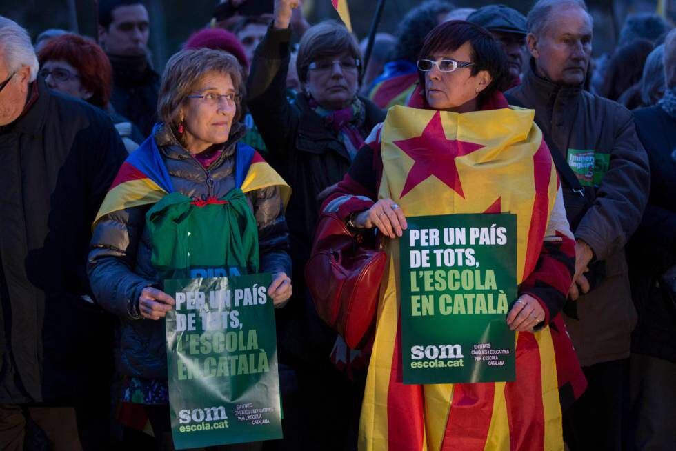 Manifestació per l'escola en català.
