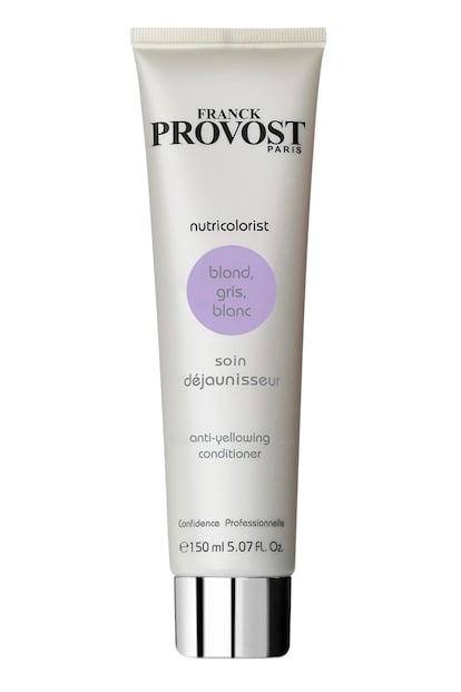 En la gama Nutricolorist de Franck Provost encontramos la solución para aportar un extra de color a cabellos teñidos o naturales. Dentro de ella está el booster Blond, Gris Blanc, orientado a los cabellos muy rubios, blancos o canosos, que reaviva el tono, proporciona brillo y vitalidad y acabar con el amarillo. Se aplica sobre el cabello húmedo, recién lavado, y se deja actuar un par de minutos. Adquiérelo en peluquerías por 19 euros.