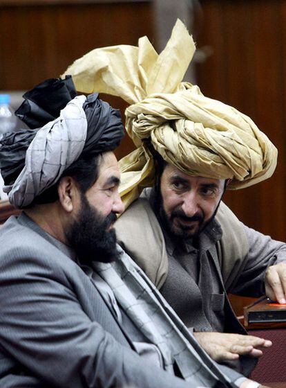 Parlamentarios afganos durante el examen al Gobierno de Karzai.