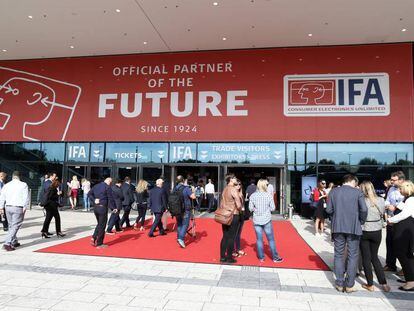 Entrada a la feria IFA de Berl&iacute;n.