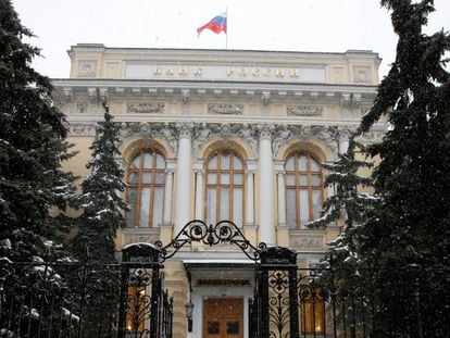 Sede del Banco Central de Rusia en Moscú