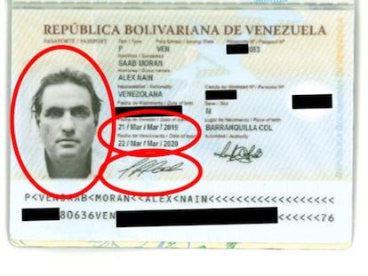 El pasaporte falso utilizado por Alex Saab para acreditarse como diplomático venezolano, según EE UU.