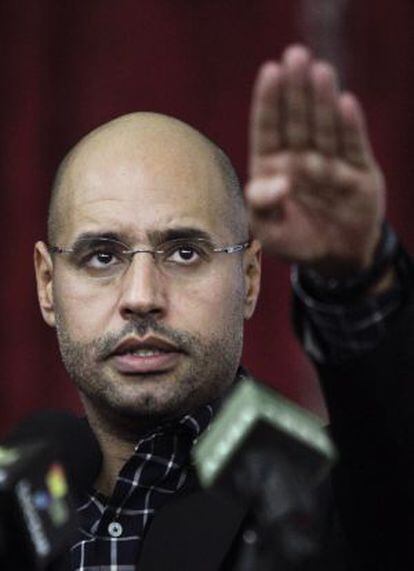 Saif el Islam Gadhafi, hijo de Muamar el Gadafi.